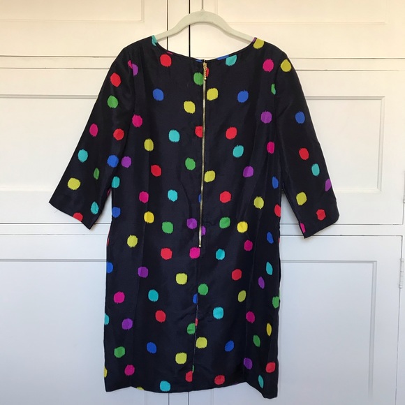 KATE SPADE Silk Belina Polka Dot Shift Dress 4 - Picture 10 of 16
